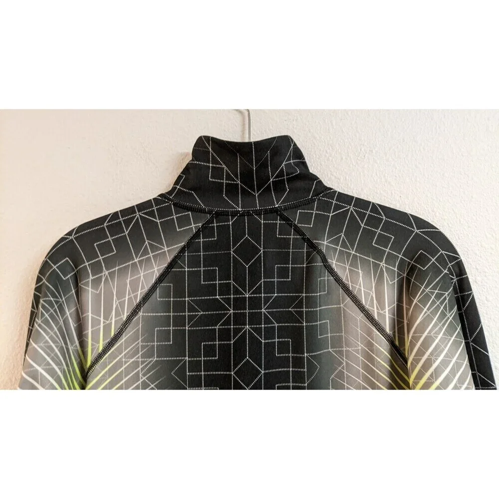 Women's Nike Pro Dri-Fit Long Sleeve 1/2 Zip Athletic Running Workout Top Medium